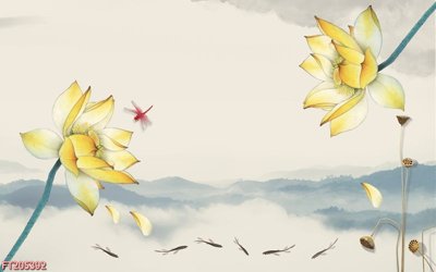 File in mica File in tranh tường 3D FT205392 (bản gốc) làm vách ngăn