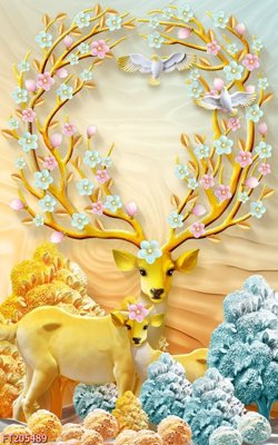 File PSD File in tranh tường 3D FT205489 (chất lượng in ấn)