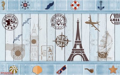 File PSD File in tranh tường 3D FT205528 (bản gốc) độ phân giải cao