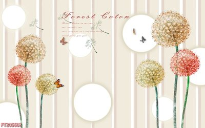 File PSD File in tranh tường 3D FT205602 (gốc) cho designer