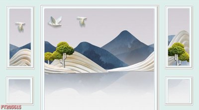 File gốc File in tranh tường 3D FT205615 (cho in UV) siêu nét