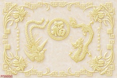 File in trần File in tranh tường 3D FT205625 (bản gốc 3D) sống động