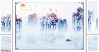 File tranh File in tranh tường 3D FT205672 (gốc) chủ đề thiên nhiên