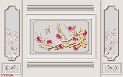 File in lụa File in tranh tường 3D FT205852 (hoa văn) File in tranh tường 3D FT205852