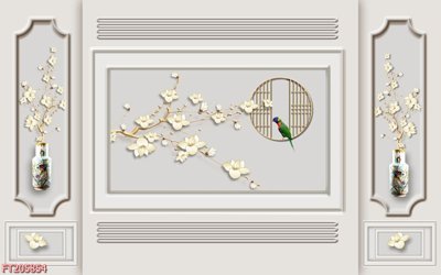 Ảnh gốc file in lụa File in tranh tường 3D FT205854 chi tiết