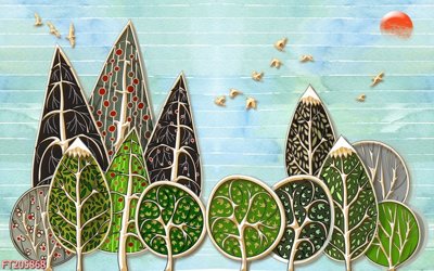 Chi tiết file ảnh File in tranh tường 3D FT205868 sắc nét