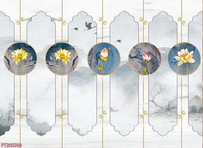 File in trần File in tranh tường 3D FT205909 (file gốc) hoa văn 3D