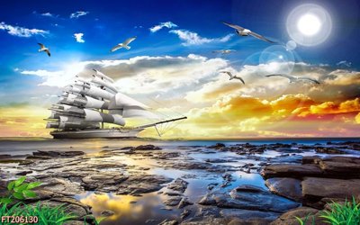 File ảnh gốc File in tranh tường 3D FT206130 không vỡ nét