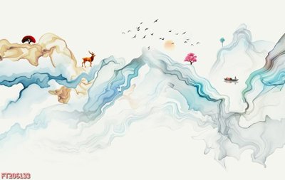 File gốc in ấn File in tranh tường 3D FT206133 độ phân giải cao