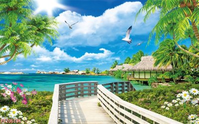 File gốc File in tranh tường 3D FT206134 (Filetranh.com) File in tranh tường 3D FT206134