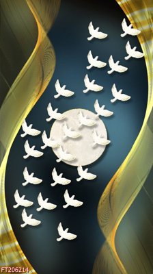 File tranh File in tranh tường 3D FT206214 (bản gốc) in lụa dán tường