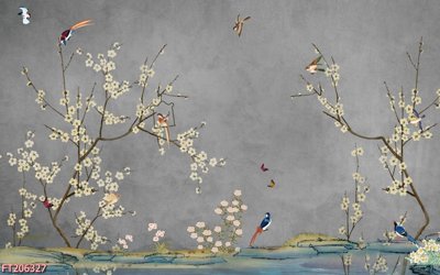 Tải file gốc File in tranh tường 3D FT206327 (để in lụa)