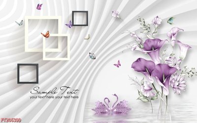 File in mica File in tranh tường 3D FT206399 (bản gốc) sắc sảo