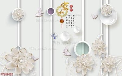 Tải file gốc in lụa File in tranh tường 3D FT206425 siêu nét