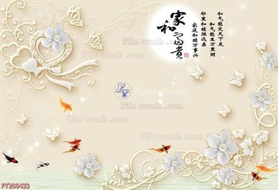 File tranh File in tranh tường 3D FT206433 (bản gốc) in lụa dán tường