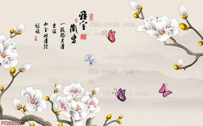 File gốc in mica File in tranh tường 3D FT206502 chất lượng