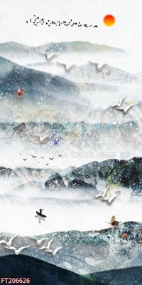 File gốc File in tranh tường 3D FT206626 (cho in UV) siêu nét