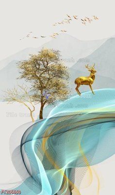 File gốc File in tranh tường 3D FT206650 (AI/EPS) cho in ấn