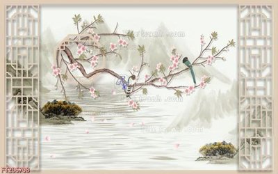 File tranh File in tranh tường 3D FT206708 (ảnh gốc) cho in ấn kỹ thuật số