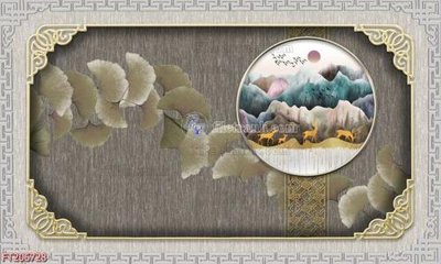 File tranh File in tranh tường 3D FT206728 (gốc) phong cách tối giản