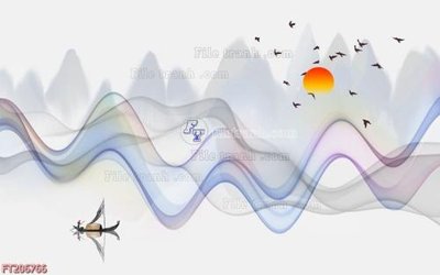 File gốc File in tranh tường 3D FT206766 (bản quyền) cho in ấn