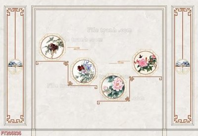 File PSD File in tranh tường 3D FT206836 (gốc) nhiều lớp (multi-layer)