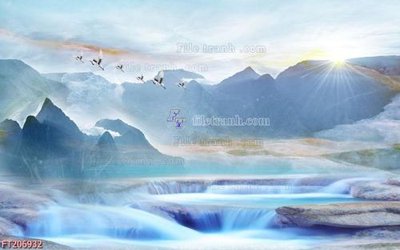 Ảnh gốc File in tranh tường 3D FT206932 (độ nét cao) in tráng gương