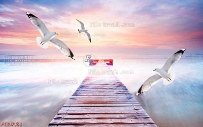 File tranh File in tranh tường 3D FT207088 (gốc) chủ đề thành phố