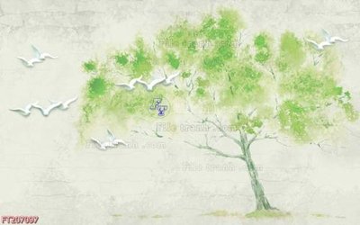 File tranh File in tranh tường 3D FT207097 (gốc) in trên kính