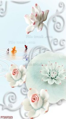 File gốc File in tranh tường 3D FT207223 (cho in UV) siêu nét