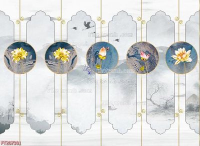 File gốc File in tranh tường 3D FT207301 (in lụa) chi tiết cao