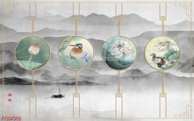 File tranh File in tranh tường 3D FT207302 (ảnh gốc) in trần nhà