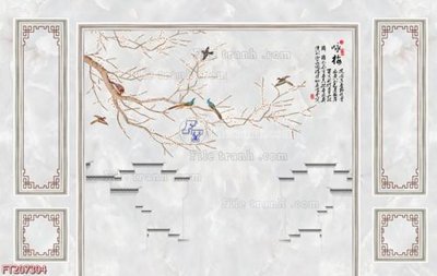 File in trần File in tranh tường 3D FT207304 (bản gốc) đại dương