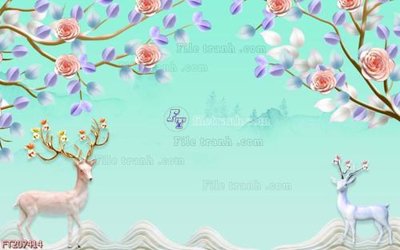 File tranh in trần 3D File in tranh tường 3D FT207414 (ảnh gốc)