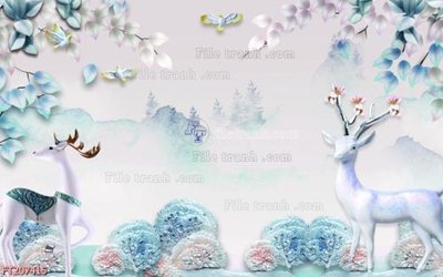 File gốc File in tranh tường 3D FT207415 (in mica) cắt laser