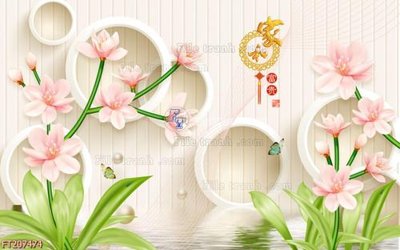 File gốc File in tranh tường 3D FT207474 (in tráng gương) ốp tường