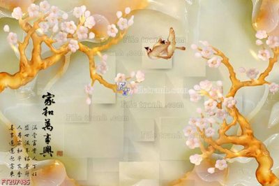 File gốc File in tranh tường 3D FT207485 (in lụa) trang trí tường