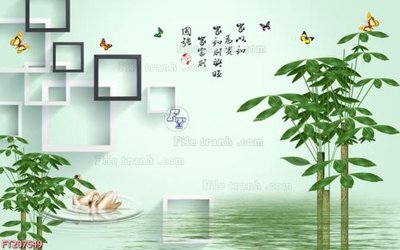 File gốc File in tranh tường 3D FT207549 (bản quyền) cho in ấn