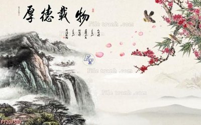 File gốc File in tranh tường 3D FT207589 (in lụa) tranh thuận buồm