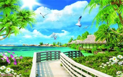 File PSD File in tranh tường 3D FT207628 (bản gốc) chất lượng nhất
