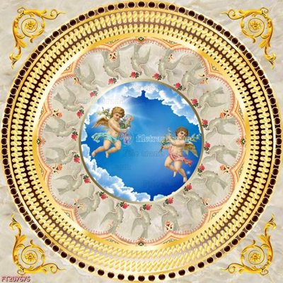 File gốc File in tranh tường 3D FT207675 (in lụa) tranh mã đáo