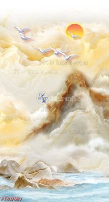 File tranh in trần 3D File in tranh tường 3D FT207690 (ảnh gốc)