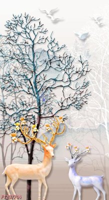 File PSD File in tranh tường 3D FT207704 (gốc) cho designer