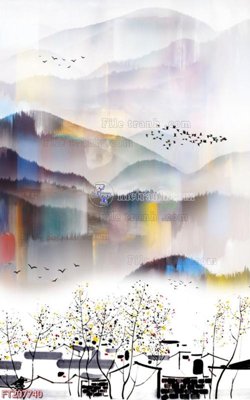 File PSD File in tranh tường 3D FT207740 (chất lượng in ấn)