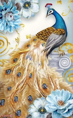 Download file gốc File in tranh tường 3D FT207746 (in lụa) tranh 3D