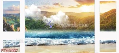 File tranh File in tranh tường 3D FT207887 (bản gốc) in lụa 3D