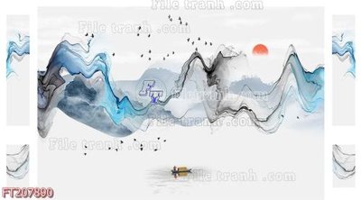 File gốc File in tranh tường 3D FT207890 (cho in UV) siêu nét