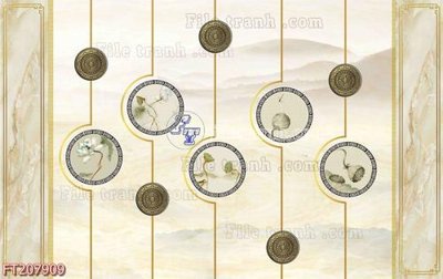 File tranh File in tranh tường 3D FT207909 (bản gốc) treo phòng ăn