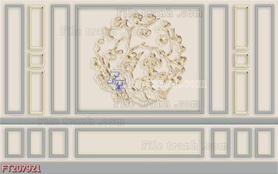 File in mica File in tranh tường 3D FT207921 (bản gốc) sắc sảo