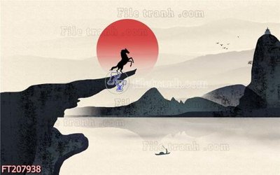 File in trần File in tranh tường 3D FT207938 (file gốc) phong thủy